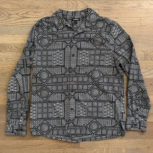 Men’s express long sleeve button up dress shirt, size large